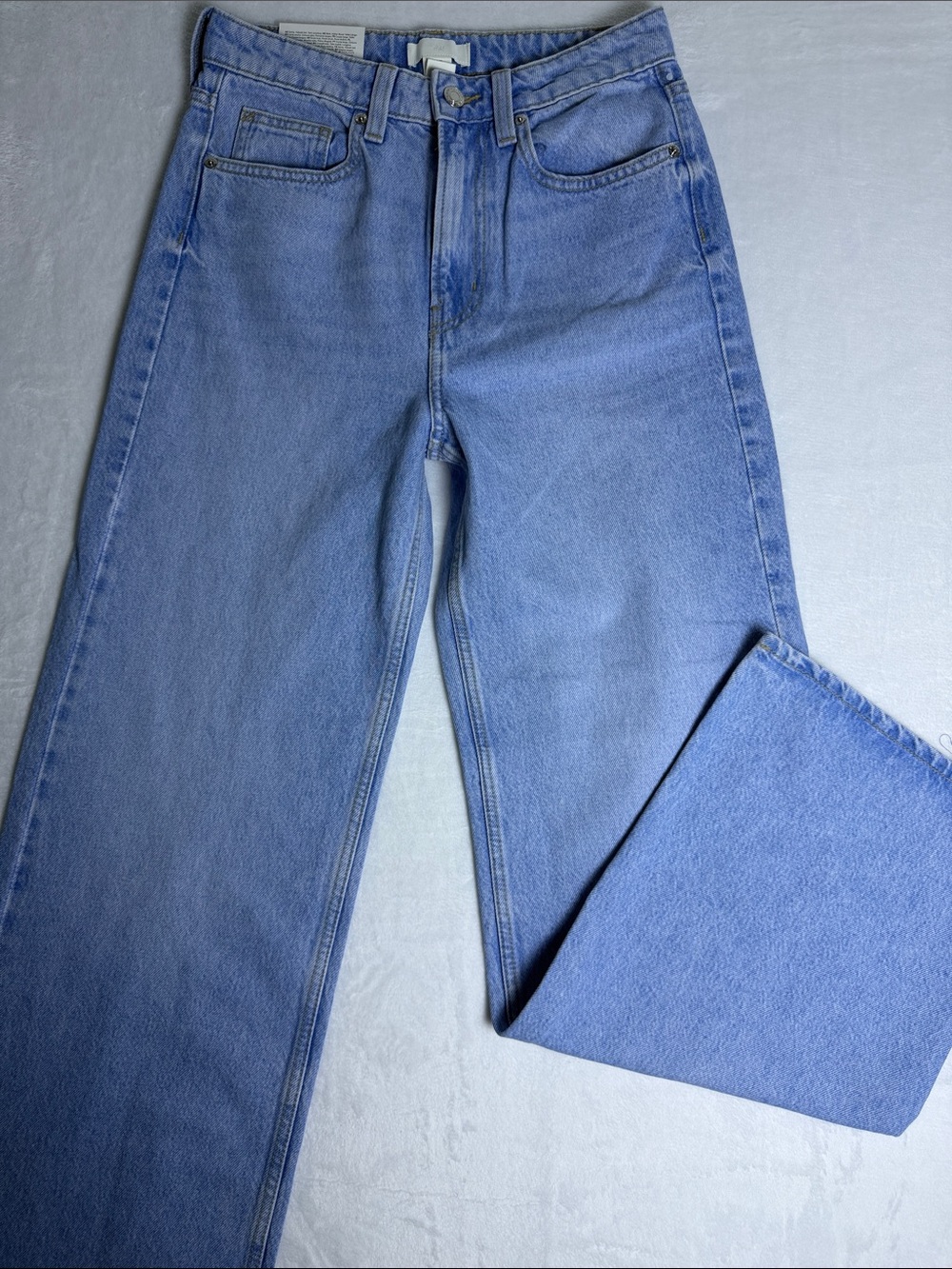H&M Classic Straight-Leg Jeans — Light Blue Denim